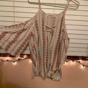 off the shoulder blouse!!